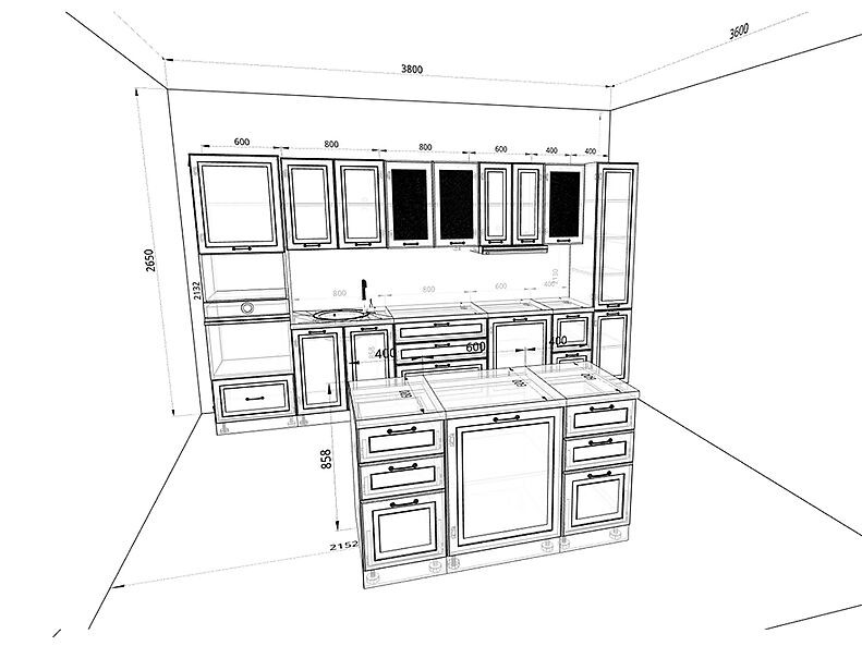 Кухня Ницца Роял — длина 2,9 м Кухня Ницца Роял — длина 2,9 м