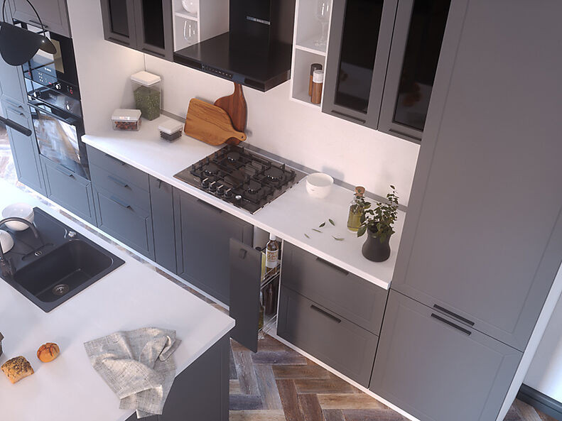 Кухня Глетчер — длина 3,8 м Кухня Глетчер — длина 3,8 м