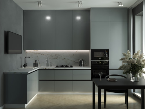 Кухня Идеалиста Royal - длина 3,5 м, ширина 1,8 м