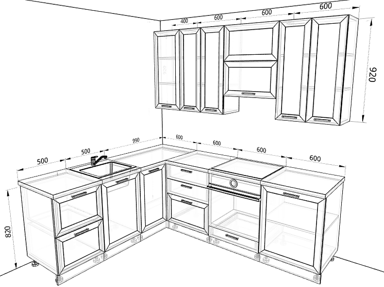 Кухня Глетчер 2,3 метра Кухня Глетчер 2,3 метра