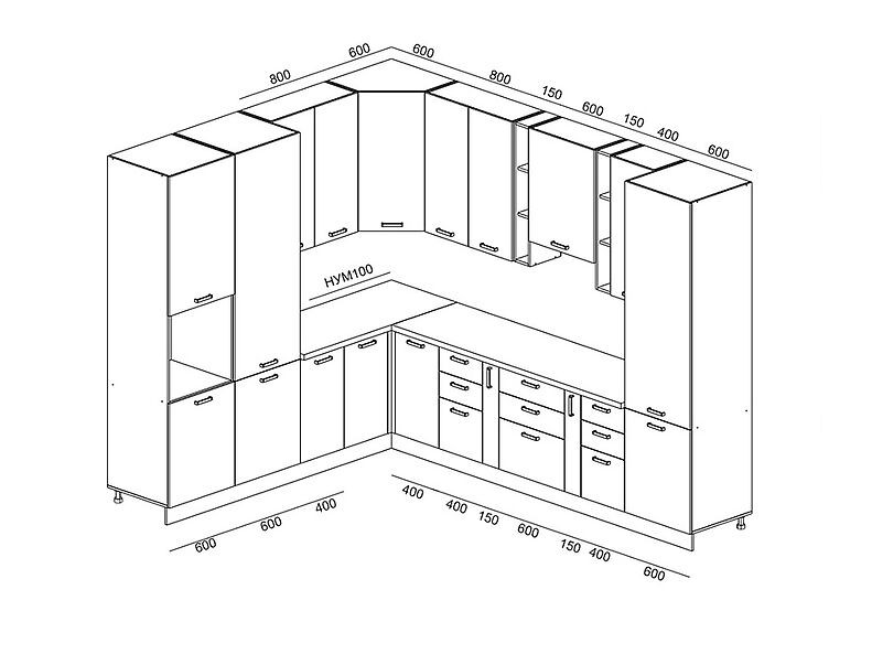 Кухня Грейс — длина 2,7 м ширина 1,6 м Кухня Грейс — длина 2,7 м ширина 1,6 м