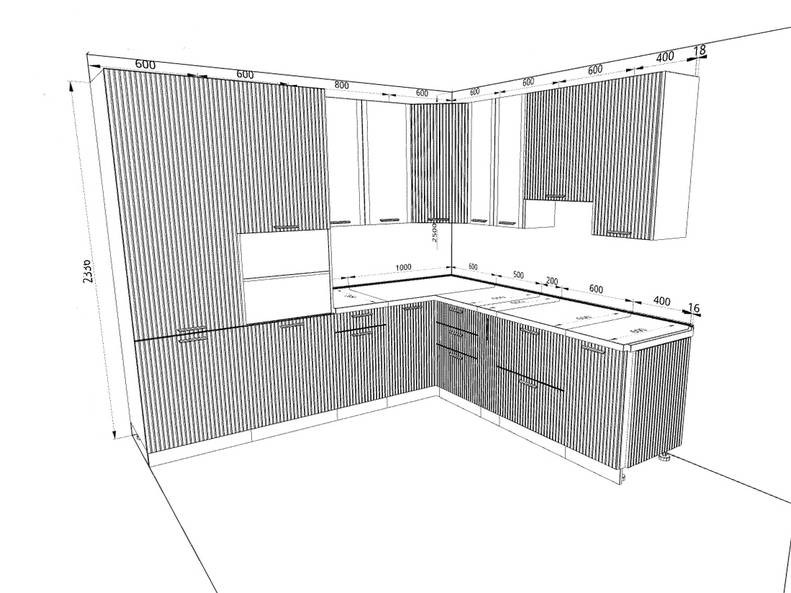 Кухня Норд 2,6 метра Кухня Норд 2,6 метра