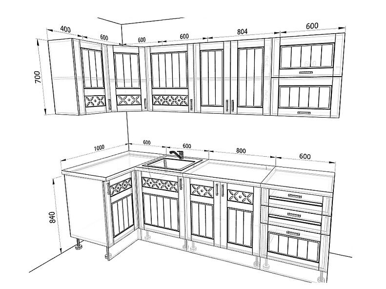 Кухня Камелия — длина 2,6 м ширина 1 м Кухня Камелия — длина 2,6 м ширина 1 м