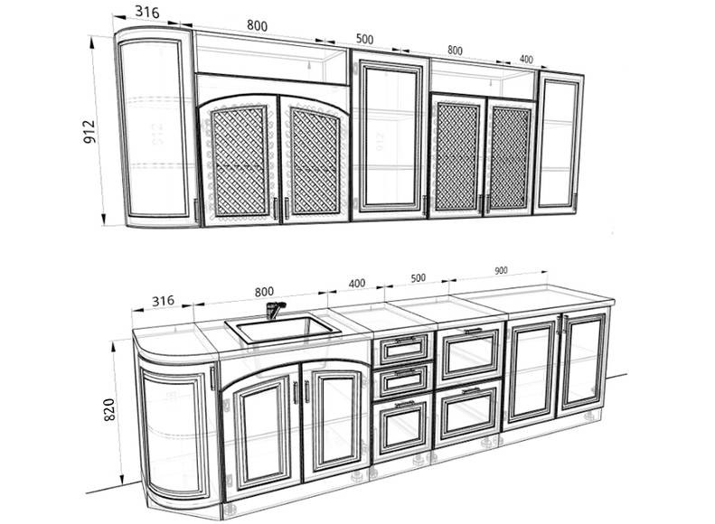 Кухня Ника — длина 2,9 м