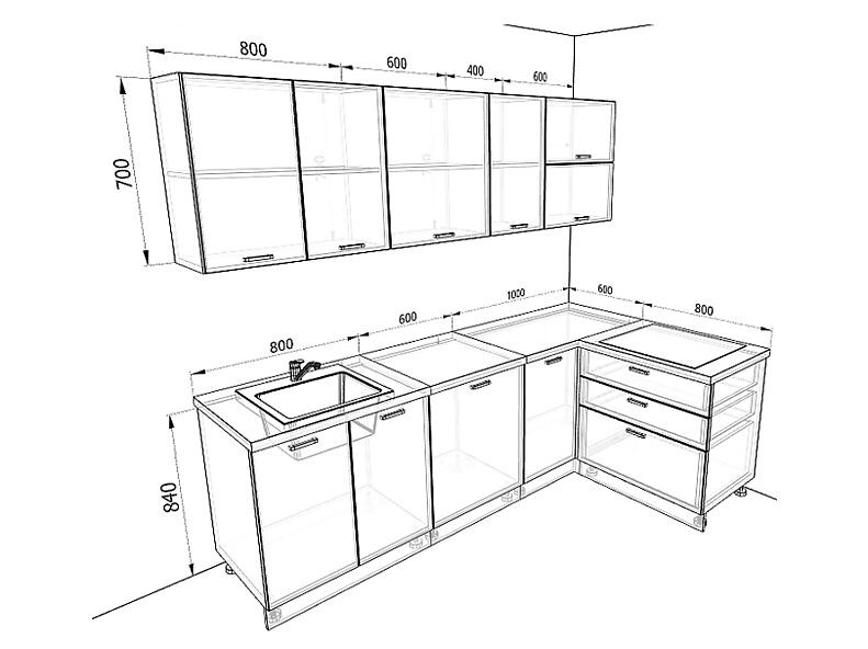 Кухня Люкс — длина 2,4 м ширина 1,4 м Кухня Люкс — длина 2,4 м ширина 1,4 м