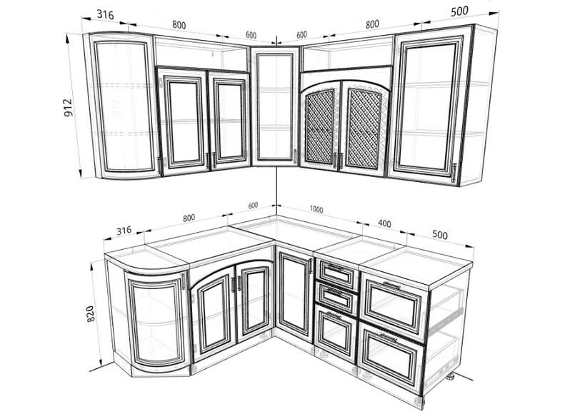 Кухня Ника — длина 1,9 м ширина 1,7 м