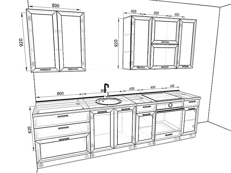 Кухня Глетчер 3,0 метра Кухня Глетчер 3,0 метра