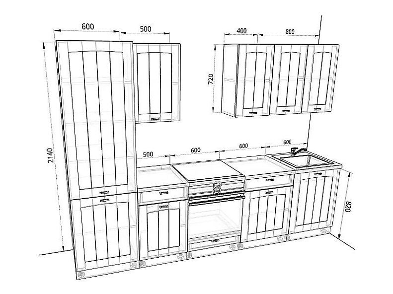 Кухня Мишель — длина 2,9 м Кухня Мишель — длина 2,9 м