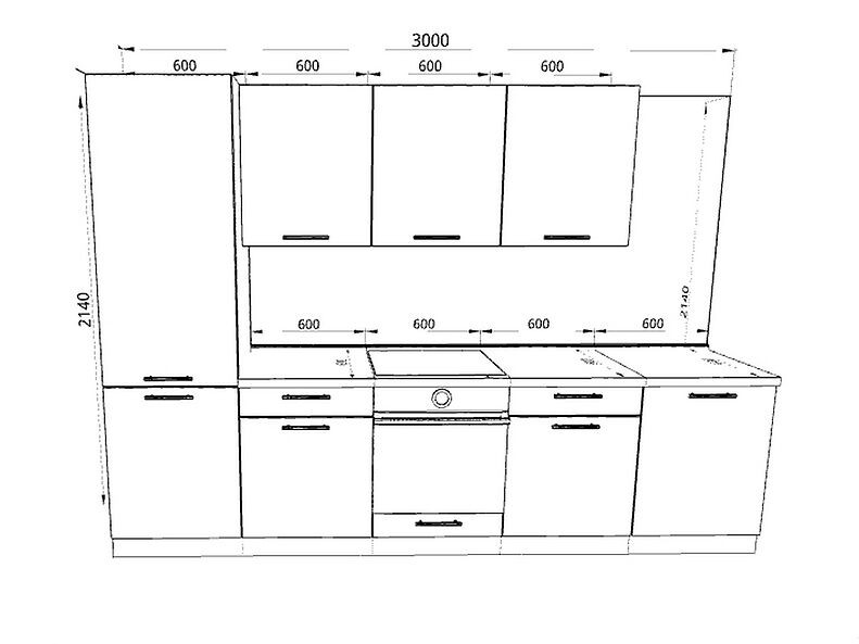 Кухня Шанталь — длина 3 м Кухня Шанталь — длина 3 м