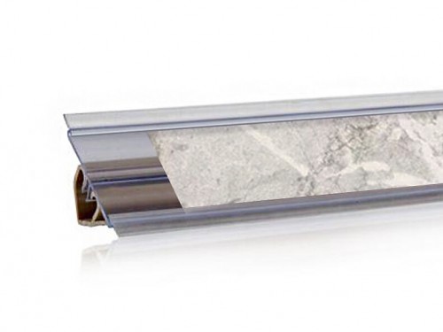 Плинтус вставочный Мрамор лацио белый (056М) Плинтус вставочный Мрамор лацио белый (056М)