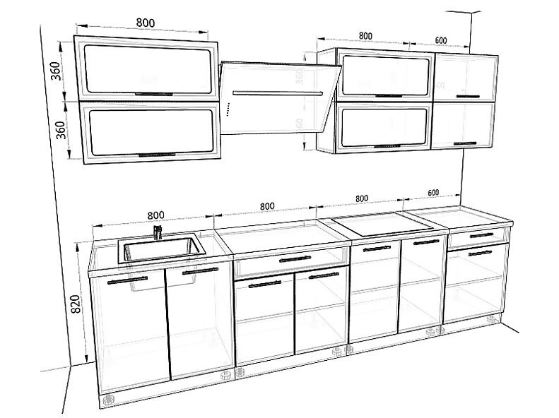 Кухня Шанталь — длина 3 м