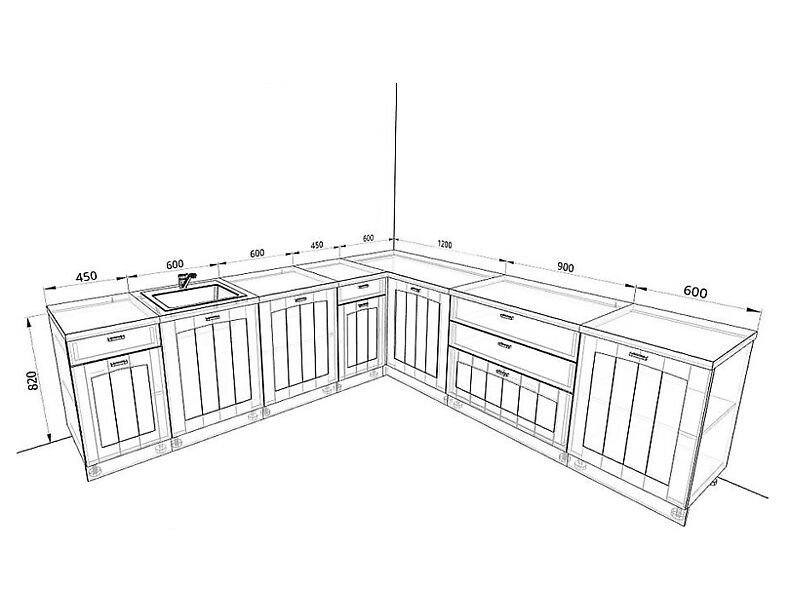 Кухня Мишель — длина 2,7 м ширина 2,7 м Кухня Мишель — длина 2,7 м ширина 2,7 м