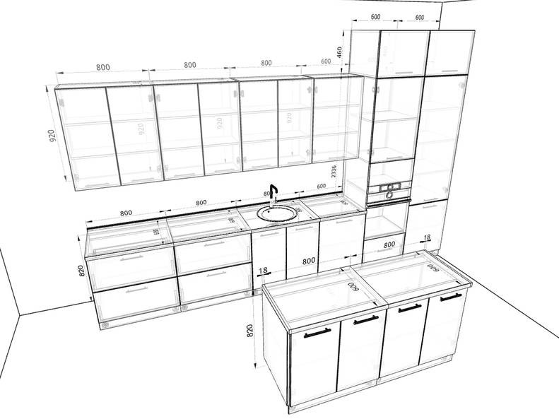Кухня Сиэль — длина 4,2 м
