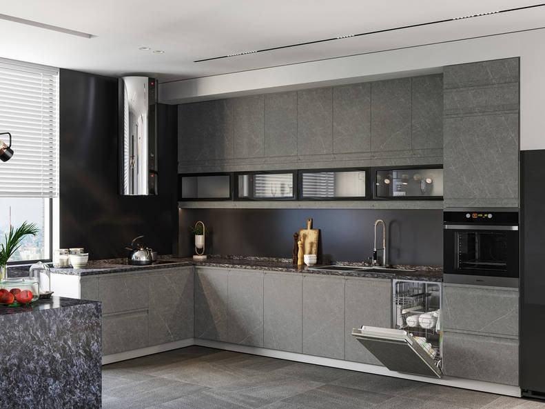 Кухня Скала — длина 3,8 м ширина 2 м