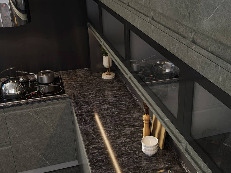 Кухня Скала — длина 2,8 м ширина 2,4 м