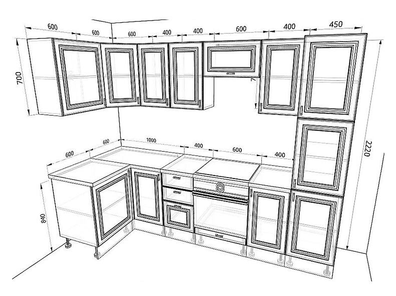 Кухня Ева — длина 2,9 м ширина 2,4 м Кухня Ева — длина 2,9 м ширина 2,4 м
