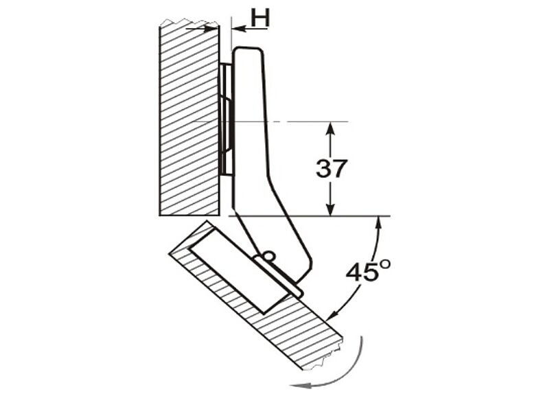 Петля с доводчиком 45 град Петля с доводчиком 45 град