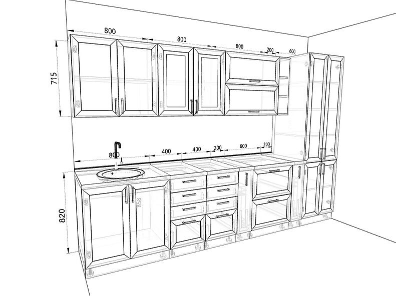 Кухня Кёльн — длина 3,2 м Кухня Кёльн — длина 3,2 м