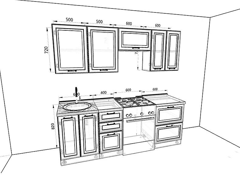 Кухня Ницца Роял — длина 2,2 м