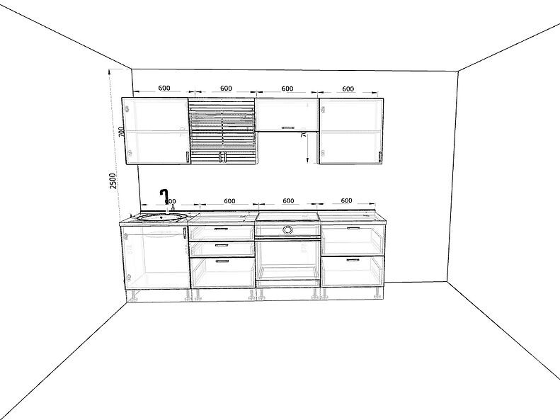Кухня Европа — длина 2,4 м Кухня Европа — длина 2,4 м