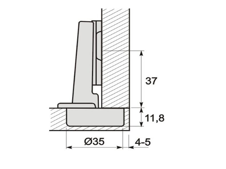 Петля с доводчиком 110 град