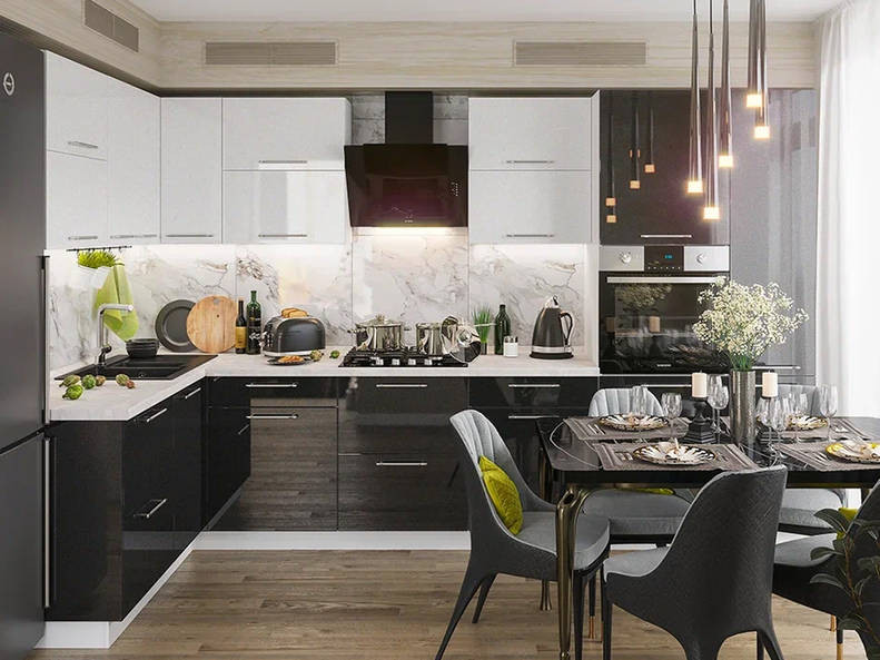 Кухня София — длина 3,4 м ширина 1,6 м