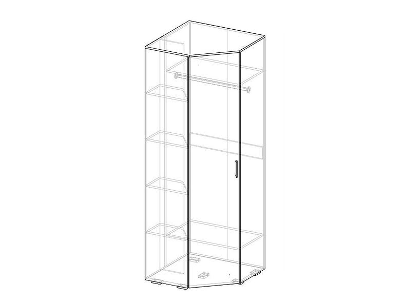 Шкаф угловой ЛЕВЫЙ (540) Афина 85 см