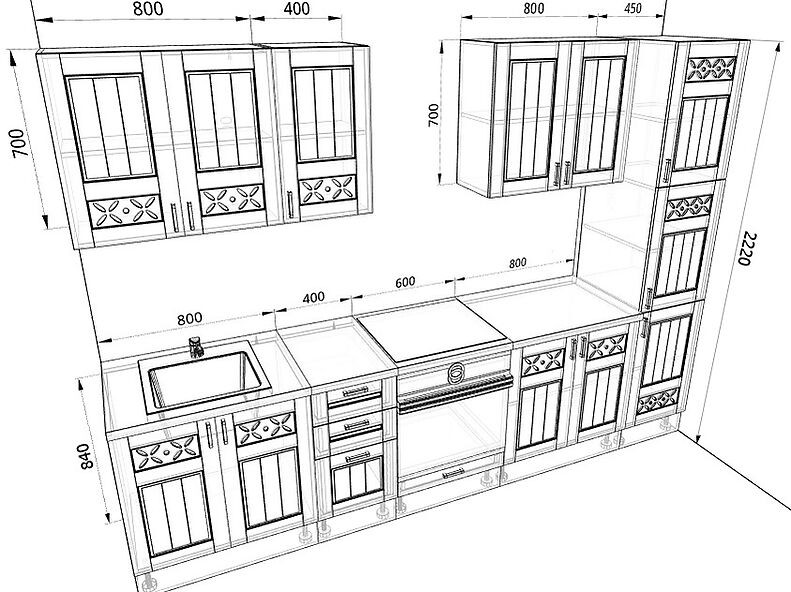 Кухня Камелия — длина 3,1 м Кухня Камелия — длина 3,1 м