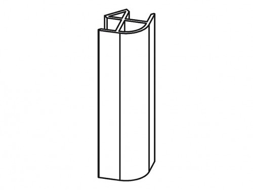 Уголок соединительный для цоколя. 90 град. Н-100мм Уголок соединительный для цоколя. 90 град. Н-100мм