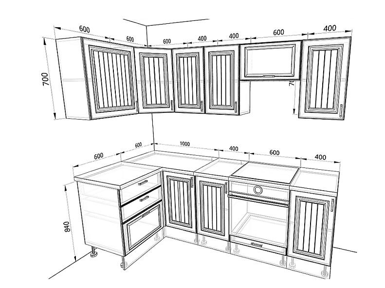 Кухня Принцесса — длина 2,4 м ширина 1,2 м Кухня Принцесса — длина 2,4 м ширина 1,2 м