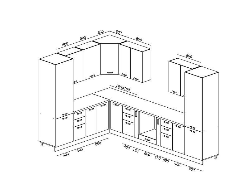 Кухня Грейс — длина 2,7 м ширина 1,8 м Кухня Грейс — длина 2,7 м ширина 1,8 м