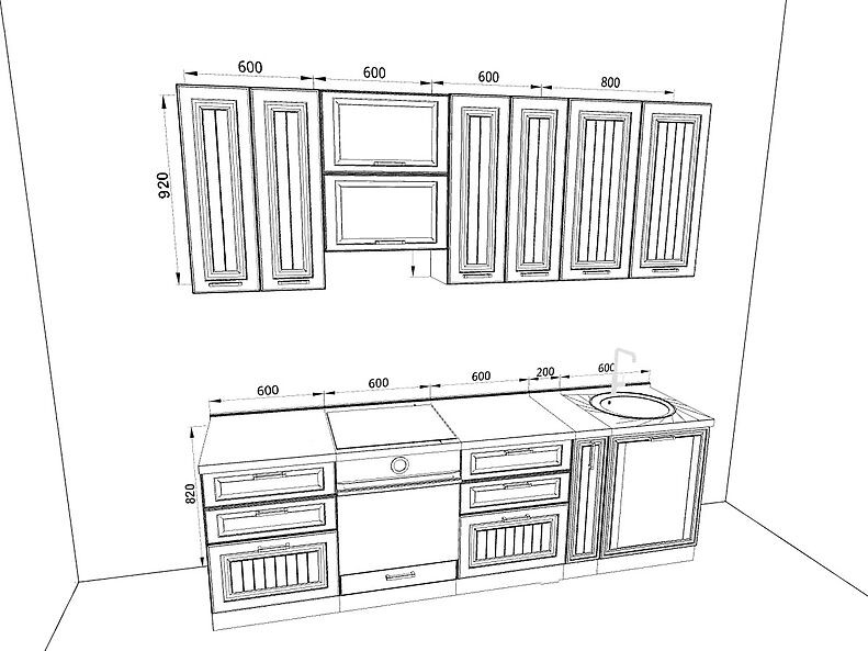 Кухня Прага — длина 2,6 м