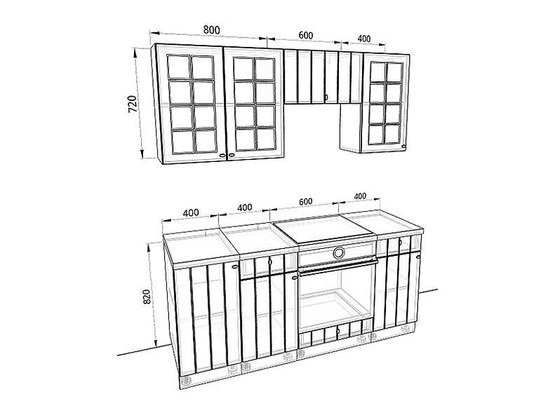 Кухня Прованс — длина 1,8 м Кухня Прованс — длина 1,8 м
