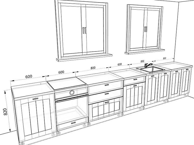 Кухня Мишель — длина 4,2 м Кухня Мишель — длина 4,2 м