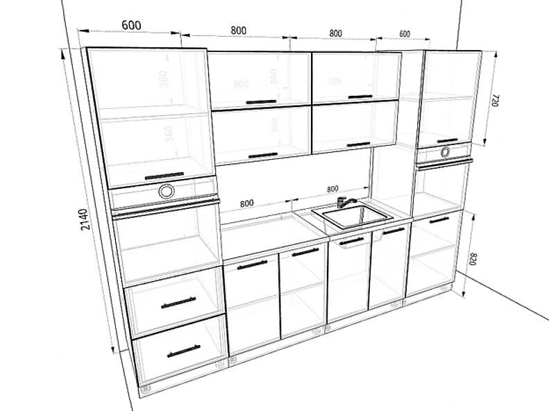 Кухня Базис 2,8 метра Кухня Базис 2,8 метра
