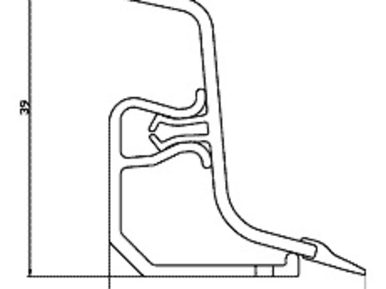 Плинтус вставочный Дуглас светлый (133М) Плинтус вставочный Дуглас светлый (133М)