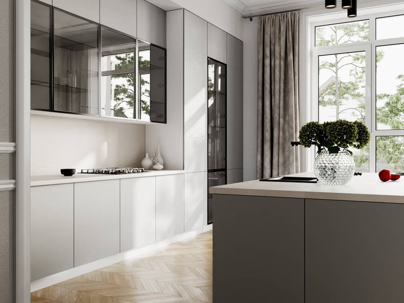 Кухня Эстетик — длина 4,8 м ширина 1,2 м