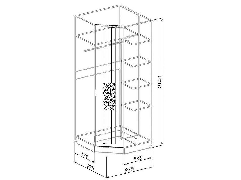 Шкаф угловой ** Роберта 88 см Шкаф угловой ** Роберта 88 см