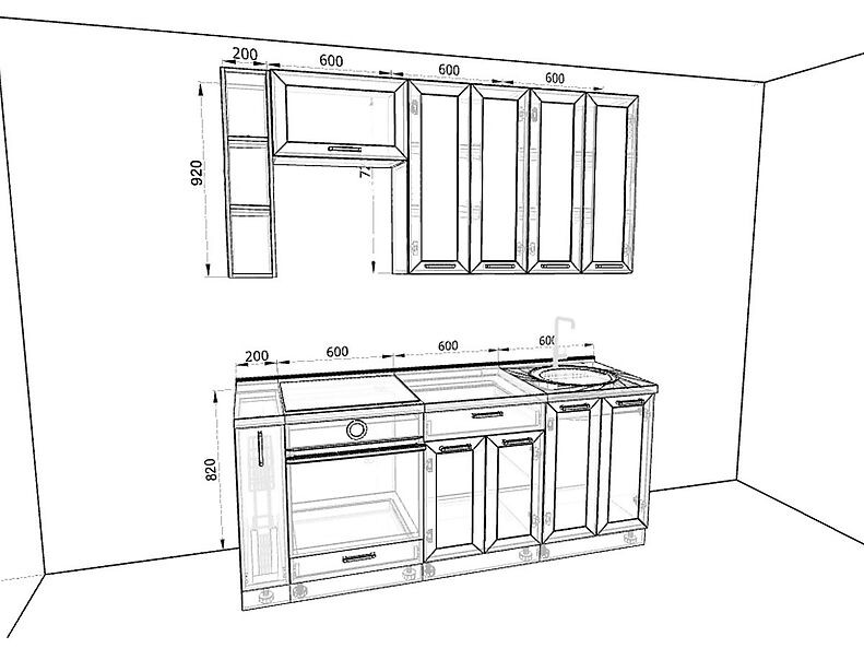 Кухня Глетчер 2,0 метра Кухня Глетчер 2,0 метра