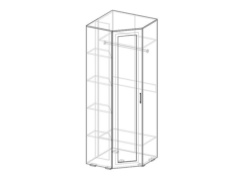 Шкаф угловой ЗЕРКАЛЬНЫЙ ЛЕВЫЙ (540) Афина 85 см Шкаф угловой ЗЕРКАЛЬНЫЙ ЛЕВЫЙ (540) Афина 85 см