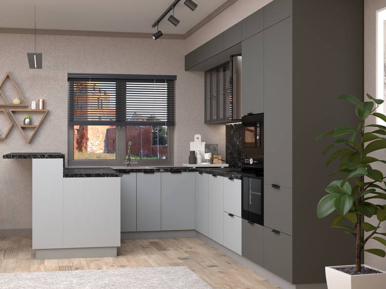 Модульная кухня Марсель — длина 3,6 м, ширина 2,2 м