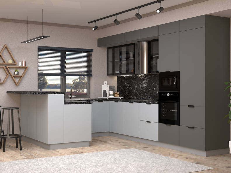 Модульная кухня Марсель — длина 3,6 м, ширина 2,2 м