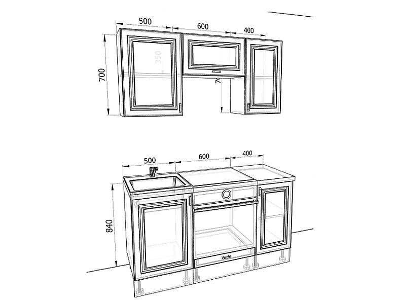 Кухня Ева — длина 1,5 м