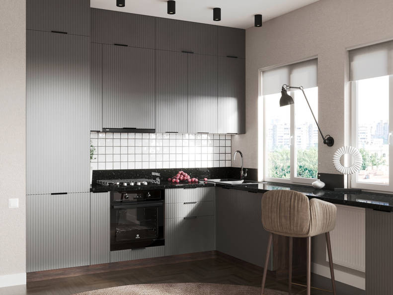 Модульная кухня Сиэль Royal — длина 2,6 м, ширина 2,4 м