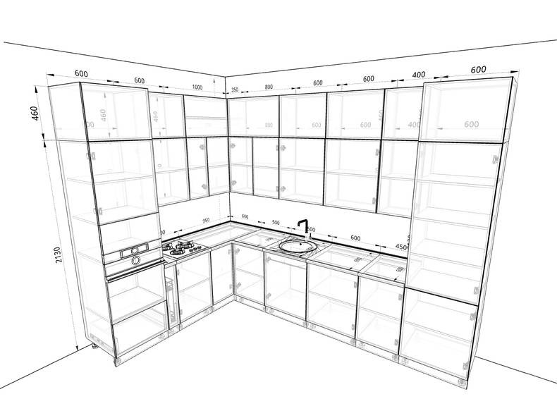 Модульная кухня Сиэль — длина 3,4 м