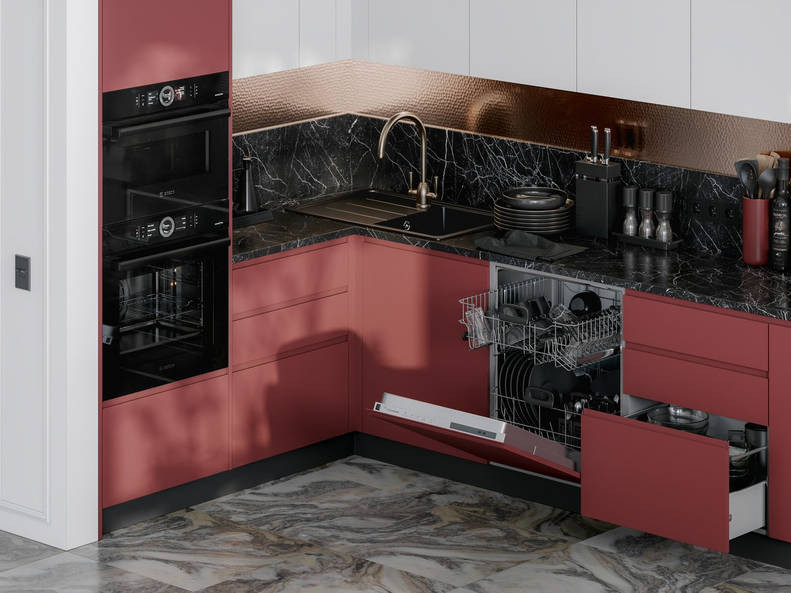 Модульная кухня Эмма — длина 3,9 м, ширина 1,8 м