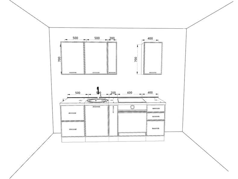 Кухня Элит — длина 2,2 м