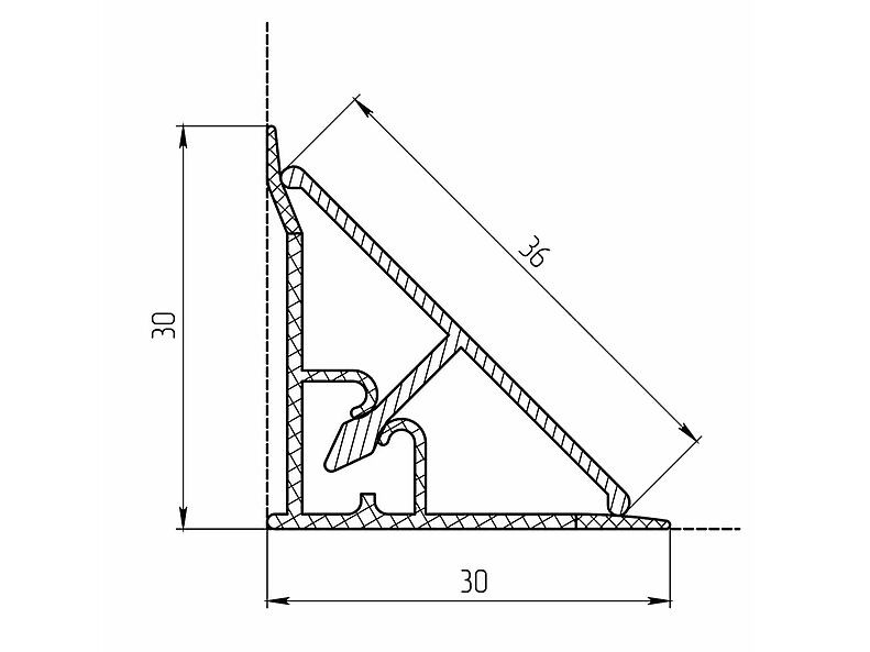 Плинтус алюминиевый гладкий Плинтус алюминиевый гладкий