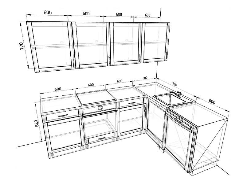 Кухня Базис Nicole-Wood — длина 2,4 м ширина 1,8 м Кухня Базис Nicole-Wood — длина 2,4 м ширина 1,8 м