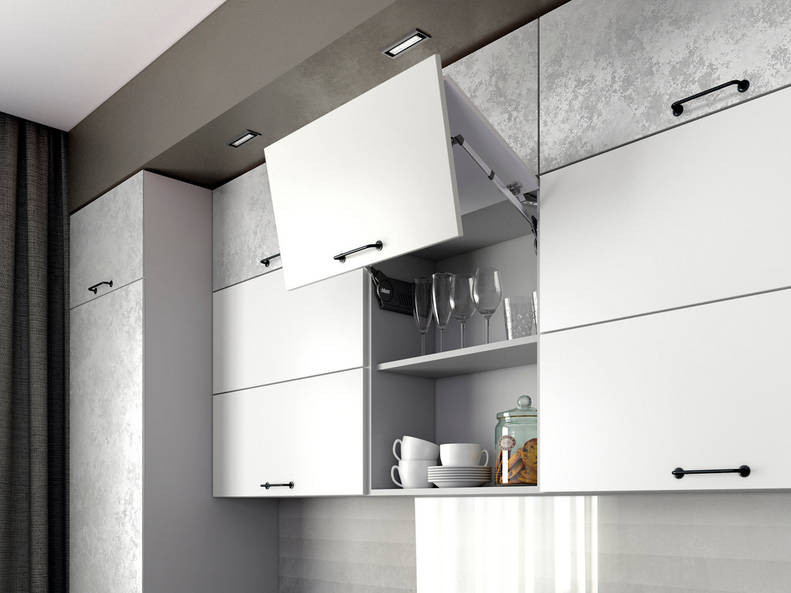 Модульная кухня Лофт — длина 3,8 м, ширина 2,6 м